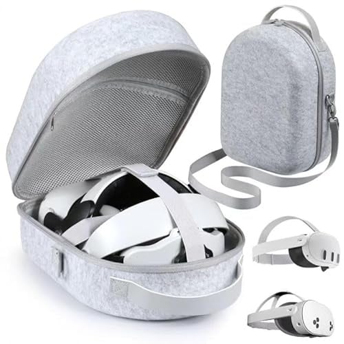 Harttasche Meta Quest 3/3S für Headset, Controller & Elite-Kopfbänder | Stoßfeste Hartschale, großes Fassungsvermögen, passend für Controller & Elite-Kopfbänder, sichere Aufbewahrung auf Reisen