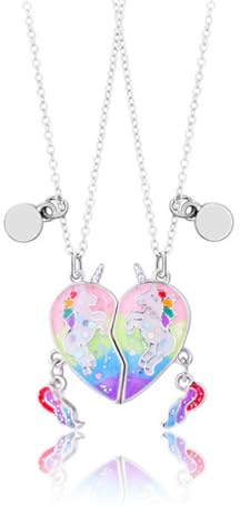 2 Stücke Beste Freunde Ketten, BFF Halskette, Best Friends Kette, Freundschaftsketten für 2 mädchen, Geburtstag Geschenke Anhänger Kette, Geburtstagsgeschenk für beste Freunde
