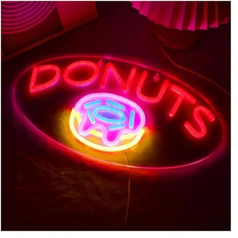 Avoltre für Neon-Partylichter Neonlicht-Dekoration Business Donut für Neonschilder