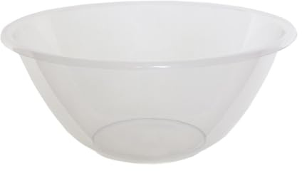 Gold Aquila Extra Large 8-Litre Mixing Bowl 30cm Clear Shatterproof Plastic Preparation Basin BPA-Free Multi-Purpose Bowl for Baking, Salads, Popcorn & Catering Lightweight & Durable.