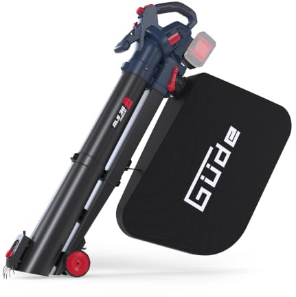 Güde Akku Laubsauger ALS 36-0 - 36 Volt, 3 in 1, ohne Akku und Ladegerät | Saugen, Blasen, Häckseln, Vario-Speed mit Turbo, Blätterkralle, Reinigungsklappe, einstellbare Fahrrollen, 45 Liter Fangsack