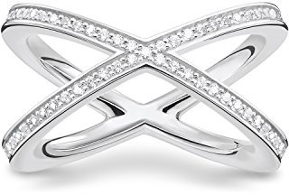 Thomas Sabo Damen Ring Kreuz Zirkonia 925 Sterling Silber TR2138-051-14