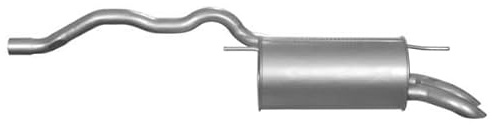 VEGAZ VS-477 Endschalldämpfer Hinten Kompatibel mit VW Transporter T4 Pritsche/Fahrgestell 70E, 70L, 70M, 7DE, 7DL 074253609AT 074253609BH 7D0253609L