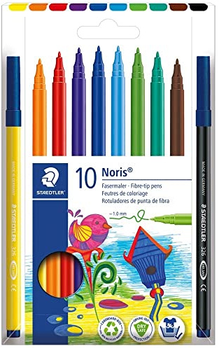 STAEDTLER Noris cl ub Marker Pen Case of 10 Colours