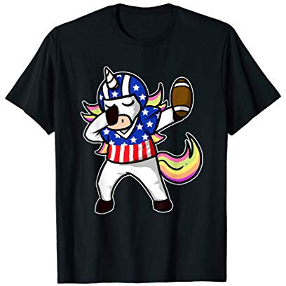 Football Einhorn Dabbing Geschenk Dab Football Spieler T-Shirt