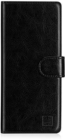 32nd Custodia a Portafoglio in Pelle PU per Sony Xperia 5 (2019), Case Realizzato in Pelle Sintetica con Diversi Comparti e Chiusura Magnetica - Nero