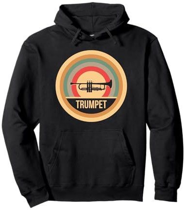 Retro Vintage Trompete Geschenk für Trompeten Spieler Pullover Hoodie