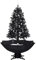 vidaXL Schneiender Weihnachtsbaum mit Schirmfuß Schneefall Künstlich Tannenbaum Christbaum Kunstbaum Dekobaum Weihnachten Dekoration Schwarz 170cm PVC