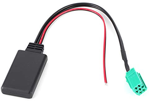 KIMISS Auto-Bluetooth-Modul- Clio 3 Bluetooth-Aux-Adapter 6-poliger Stereo-Bluetooth-Modul-Auto-Eingangskabeladapter passend für Clio/Espace/Laguna