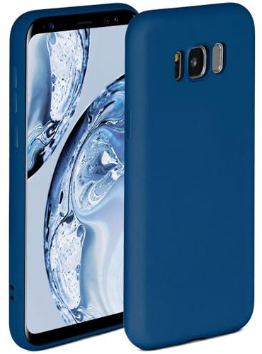 ONEFLOW Soft Case für Samsung Galaxy S8 Hülle aus Silikon mit Kameraschutz, Silikonhülle mit erhöhtem Schutz fürs Display, Backcover Schutzhülle, weiche Handyhülle, Blau