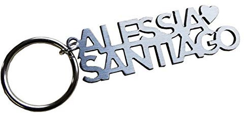 GUIZZO Creart - Portachiavi Personalizzato Donna e Uomo con Nome in Acciaio Inox Ideale come Portachiavi Coppia, Gadget per Idee Regalo Donna, Uomo, Fidanzato, Anniversario, Porta Chiavi Made in Italy