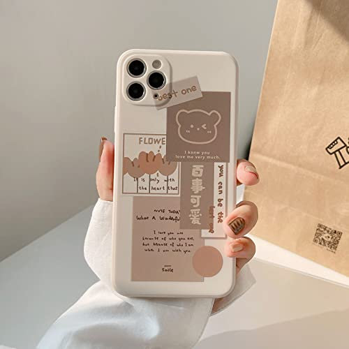 QLTYPRI Hülle für iPhone 11(6,1 Zoll), Niedlichem Bär 3D Cartoon-Muster für Frauen und Mädchen weiches Silikon Schutzhülle für iPhone 11 - Braun