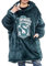 Merchoid Harry Potter Slytherin Übergroße Decke Hoodie - Bequeme, weiche, warme Plüsch-Kapuzendecke für Damen und Herren mit Sherpa-Fleece-Futter und Kängurutasche, Grün, Einheitsgröße, grün, One size
