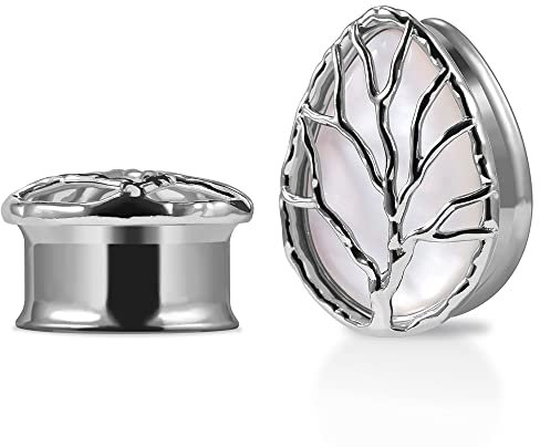 COOEAR Tear Drop Design Edelstahl Messgeräte für Ohr Lift Baum Natürliche Muschel Plugs und Tunnel.