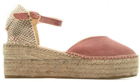 MACARENA - Java22 Make-up-Sandalen aus Leder, mit Keilabsatz, Schnalle, Gummisohle, für: Damen, Make-up, 40 EU