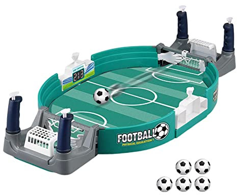Amagogo Tischfußball Flipperspiele Indoor Sportbrett mit Fingerkampf Interaktives Spielzeug Fußball Fußballspiele für Kinder, Verbesserte große Größe