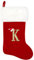 Nikolaussocke für Kinder und Erwachsene, 50cm/20in Groß Nikolausstrumpf für Weihnachtsdeko, Kaminsocken Weihnachten mit Buchstaben, Nikolausstiefel Gefüllt Zum Befüllen für Kamin Deko Geschenke (K)
