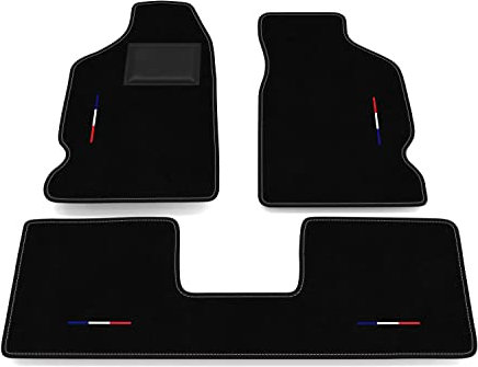 Italian Carpet - Fußmatten für Peugeot 106 1996-2003 - hinten verbunden, Schwarz, Teppich, Gummi, Fahrzeugspezifische Passform, Passagierwagen, Autoteppiche