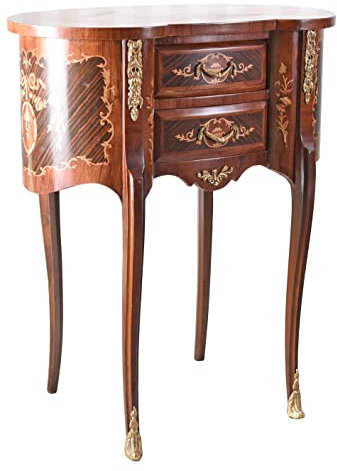 Beistelltisch Barock Tisch Kommode Antik Flurtisch Konsolentisch Rokoko 66cm Braun cat956 Palazzo Exklusiv