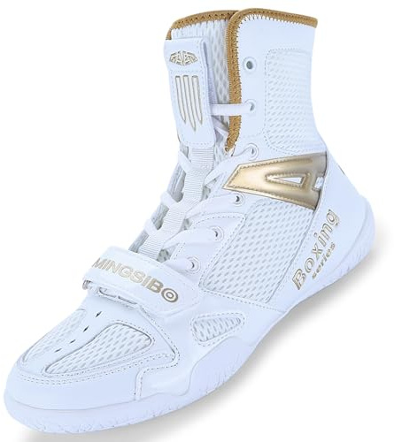 MINGSIBO Zapatos de Boxeo para Hombre, Zapatos de Lucha Libre, Boxeadores, Transpirables, Boxeo, Artes Marciales, atléticos, Fitness, Culturismo