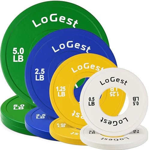 Logest Pair Olympic Plates - Barbell Weights Set of 2 Weight Plates for Olympic Bars Perfect for Strength Training Plates Exercise Balance Increase Available in 2.5LB 5LB 10LB Weight Plate