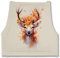 Schürze - Kompatibel mit Oktoberfest Party Kochschürze - Geschenk Hirsch Geweih I Hirschgeweih I Hirschmotiv Geschenk Jäger I Jägerin I Jagd - 85x69 - Natur Weiß - bayrische bayrischer abend