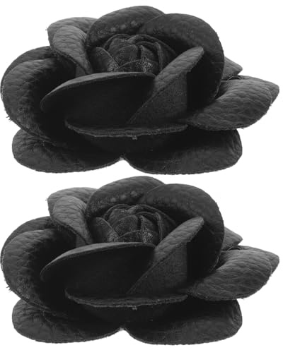 SHERCHPRY 1 Par clips de arranque clip de zapato de tacón alto hebilla de zapato DIY flor clips de zapatos humedo sandalias cabeza de flor pinza para zapatos De las mujeres colgante cuero