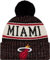 New Era NBA-Mütze für Erwachsene, Unisex, offizielle Sportstrickmütze mit Bommel, Miami Heat, Einheitsgr��e