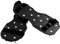 GERUI 1 par de zapatos de uñas profesionales, suela de uñas, con puntas de 45 mm, aireador de césped, escarificador, aireador de césped, para todos los zapatos (negro)