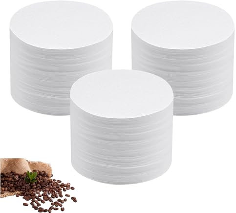 Filtri Caffè in Carta 300 Pezzi Filtri di Carta per Caffè Espresso Rotondi Banco non Sbiancata Naturale Filtri Caffè Monouso per Macchine da Macchina da Caffè ed Espresso Moka Pot (53.5mm)