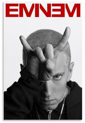 Yanfeiei Eminem Rapper-Poster, Vintage-Musikposter für Zimmer, ästhetische Leinwand, Wandkunst, Schlafzimmerdekoration, 20 x 30 cm