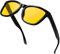 KANASTAL Occhiali Guida Notturna Gialli Uomo Donna Quadrati Visione Notturni Notte Neri Vintage Yellow Night Driving Glasses -Lente Gialla Montatura Neri Lucidi