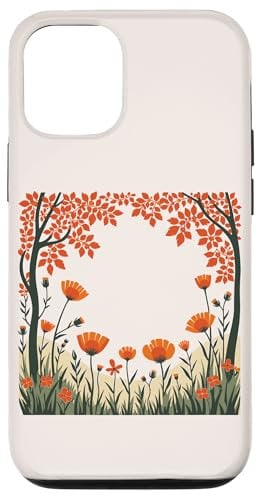 Hülle für iPhone 13 Pro MCM Cottagecore Poppy Floral Cut-Out-Schablone