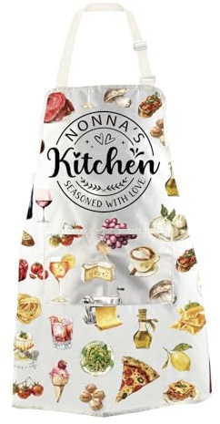 JTOUK NONNA'S Kitchen Apron Grandma Nonna Gift Italian Grandma Gift Italian Cooks Gift