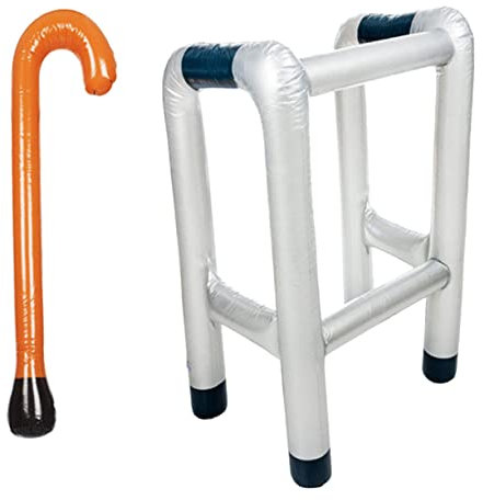 SKISUNO Blow up Frame Walking Stick Inflatable Zimmer Frame Stick for Joke Party Frame Accessory