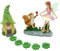 TQUXNGA Eichhörnchen Figur mit Kleeblättern Mädchen für Terrasse und Hof, Kunstrasen, Ornament, Outdoor, Rasen, Ornament, zarte Dekorationen