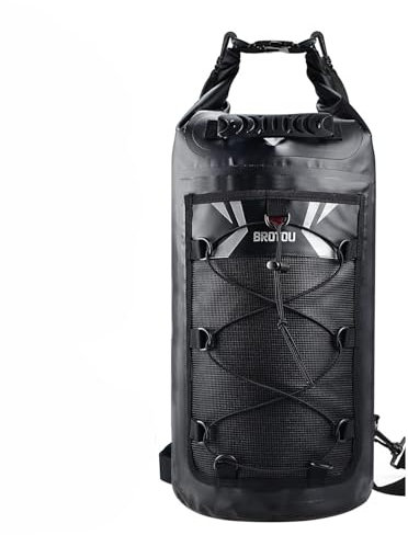 BROTOU Dry Bag 20L wasserdichte Tasche, Packsack Wasserdicht mit Verstellbarer Schultergurt,Schwimmtasche Wasserdichter Rucksack für Kajakfahren, Angeln, Schwimmen, Wassensport Treiben