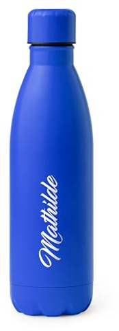 GRAVURE CONCEPT Gourde Personnalisée - Bleu | Bidon en Inox 304-790 mL (TAREK) - Haute qualité - Finition premium - Personnalisation sur mesure