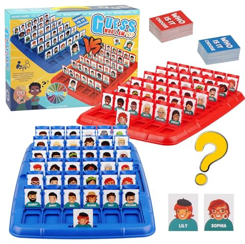Groß Wer ist es Spiel, Family Erraten Spiele, Wer Bin ich Spiel, Wer ist es Lustiges Ratespiel Brettspiel, Guess Who Whats Their Name, Guess What Spiel, Lustige Spiele für Die Ganze Familie