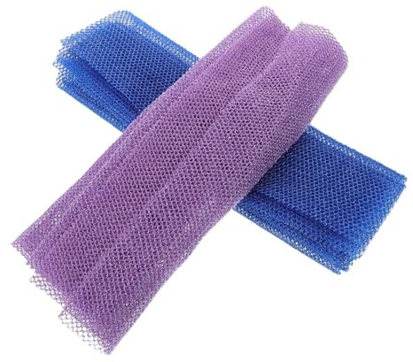 Healeved 2 Stück Langes Afrikanisches Peeling Netz Wiederverwendbarer Badewäscher für Körperreinigung Geschlechtsneutraler Rücken und Fußpeeling Schwamm für Dusche