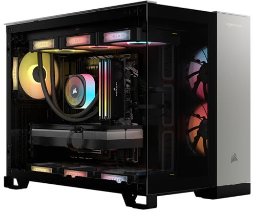 Corsair Vengeance i5200 Gaming PC – CPU Intel® Core™ Ultra 9 285K raffreddata a liquido, GPU NVIDIA® GeForce RTX™ 5090, memoria DDR5 Dominator Titanium RGB da 64 GB, SSD M.2 da 2+2 TB – Nero/Argento