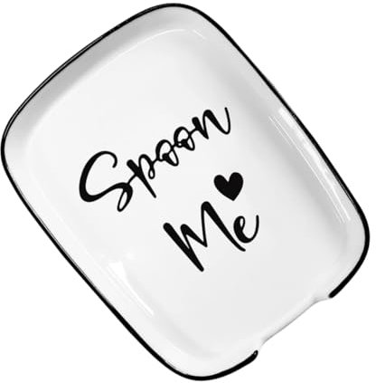 GLEAVI Apoya Cucharas De Cerámica Soporte Para Cucharas De Mesa Ligero y Compacto Reposacucharas De Cocina