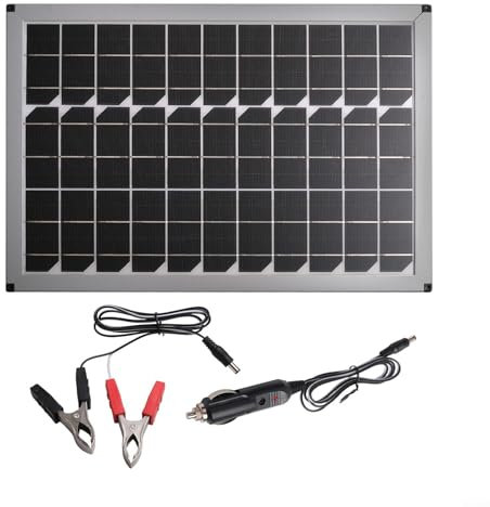 HEBEOT 20W Solar Panel, Portable Outdoor Rechargeable Solar Cell with Its 18V Output and USB Port for Small Appliances and Devices 30 * 40cm