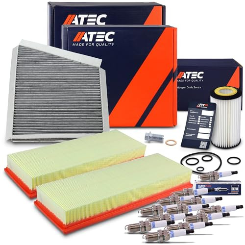 ATEC Germany Inspektionspaket Set C mit 1x Ölfilter, 1x Innenraumfilter