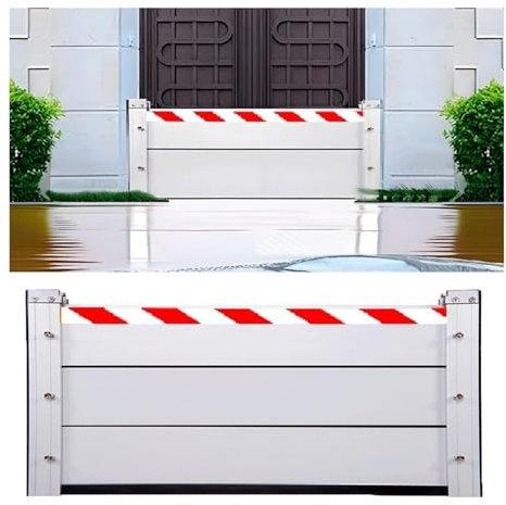 KV-OOGG Barrera contra Inundaciones Modular Aluminio Reutilizable para Casa Garaje Sótano Puerta Entrada con Placa De Retención Deflector(170x20cm)