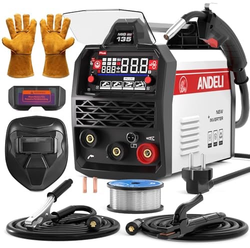 ANDELI 135A 4-in-1 Saldatore - MIG senza gas con filo animato & PULSO 230V