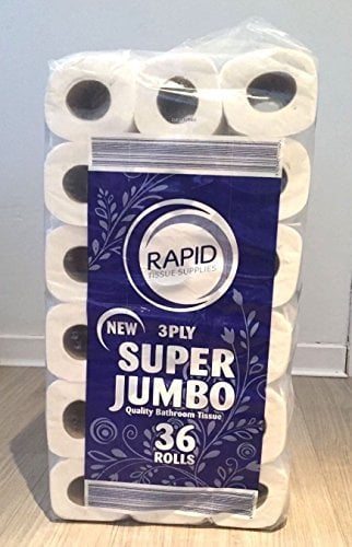 72 Rolls 3PLY Luxury White Soft Toilet Tissue Rolls 10800 Sheets (150 3PLY Sheets PER ROLL)