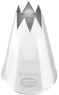 Dr. Oetker Sterntülle 13 mm, Sterntülle aus der Tüllen-Manufaktur, Backzubehör zum Dekorieren (Farbe: Silber), Menge: 1 Stück