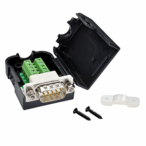 Oiyagai DB9 D-SUB RS232 VGA Adapter 9-Pin Signal Terminal Breakout Plastikgehäuse 2-Reihen (Männlich mit Mutter)