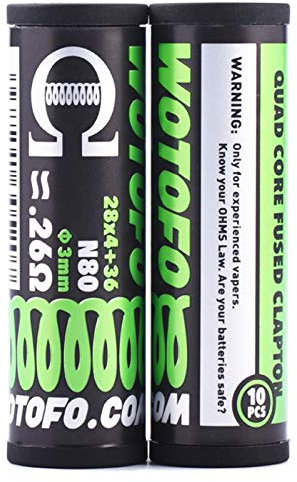 Wotofo Quad Core Fused Clapton Prebuilt Wire 0,26 Ohm 10er Pack Fertigwickelung
